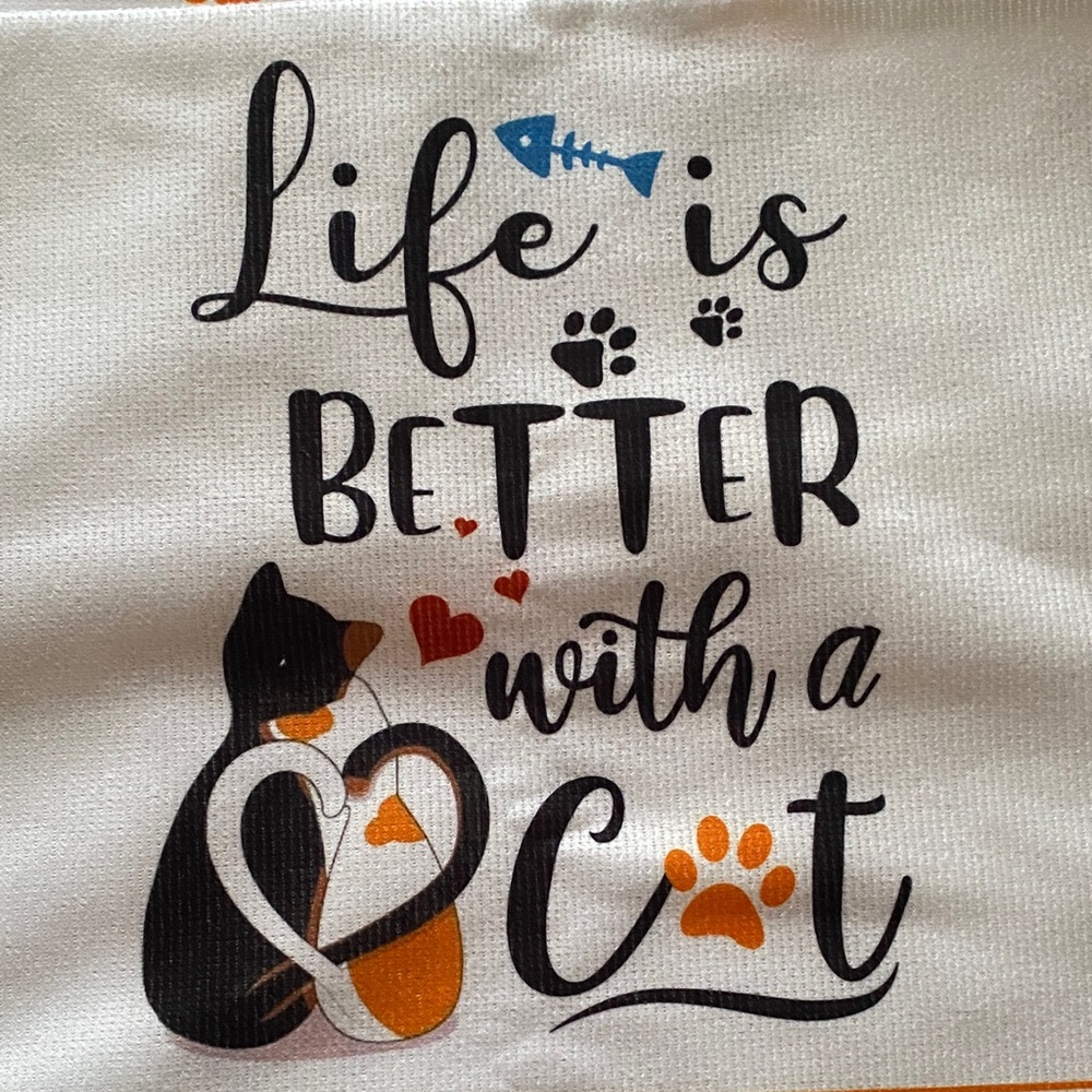 Cat-Themed Kitchen Towels - Set of 4